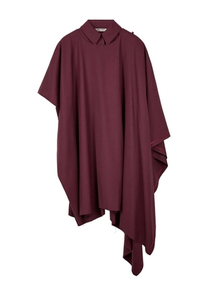 Ports 1961 draped-neckline shirt mini dress - Red