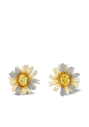 Anabela Chan 18K gold vermeil Sunflower Bloom multi-stone earrings - Yellow