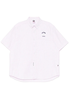 AAPE BY *A BATHING APE® AAPENOW moonface-logo striped shirt - Pink