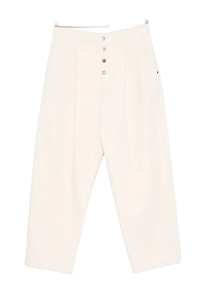 Moschino logo-patch trousers - White