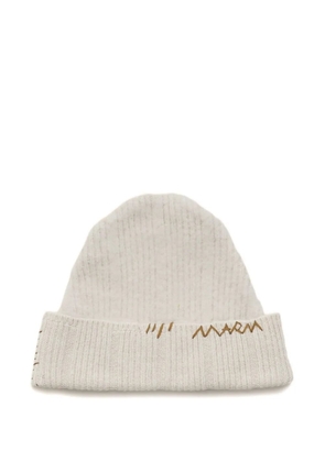 Marni ribbed knit beanie - 00W20 SOFT BEIGE