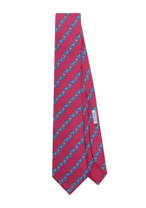 Hermès Pre-Owned 1990s graphic-print tie - Purple