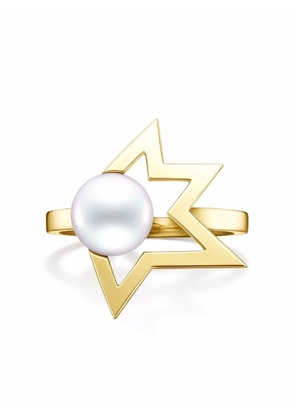 TASAKI 18kt yellow gold Collection Line Comet Plus pearl ring
