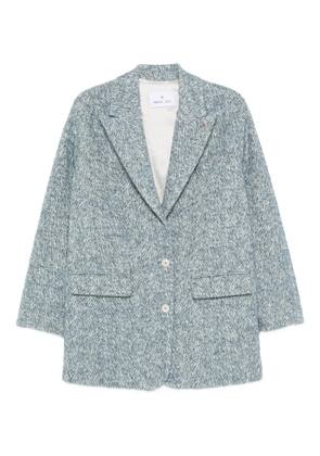 Manuel Ritz chevron-pattern tweed jacket - Blue
