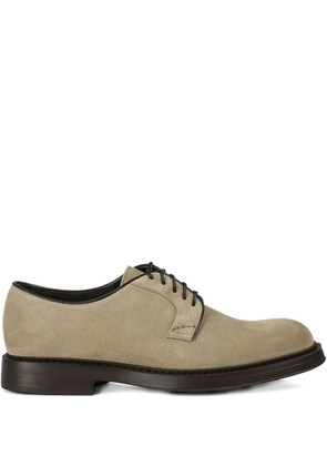 Doucal's lace-up suede derby shoes - Neutrals