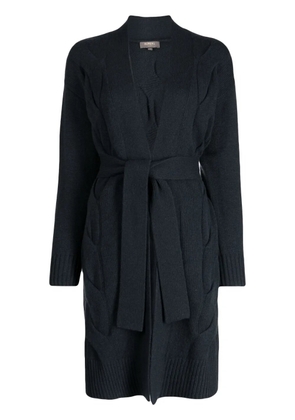 N.Peal Long Cable cashmere cardigan - Blue