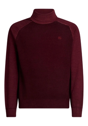ETRO Pegaso logo turtleneck sweater - Red
