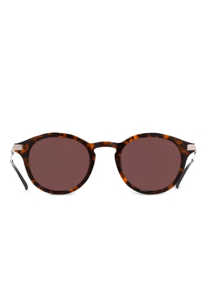 Gucci Eyewear round-frame metal-detail sunglasses - Red