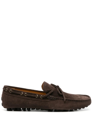 Doucal's suede boat shoes - Brown