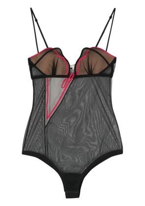 Nensi Dojaka strap-detail mesh body - Black