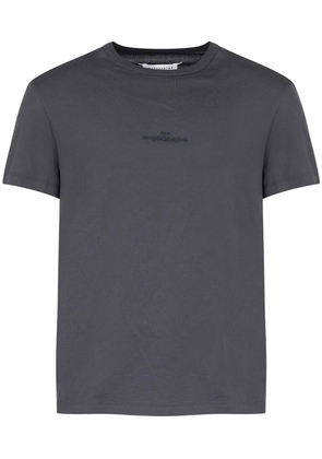 Maison Margiela logo-embroidered cotton T-shirt - Grey