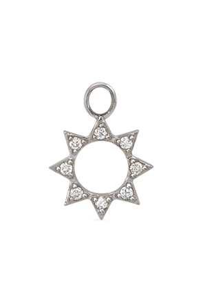 Lark & Berry 9kt white gold Summer Sun diamond charm - Silver