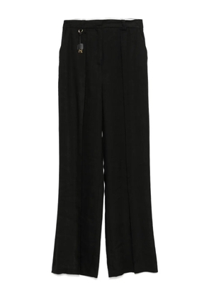 Elisabetta Franchi logo-charm trousers - Black