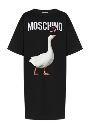 Moschino goose-print T-shirt dress - Black