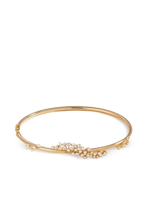 Ananya 18K yellow gold Scatter Floating diamonds bangle