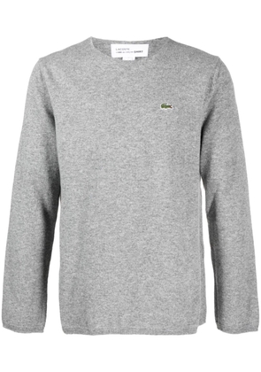 Comme Des Garçons Shirt x Lacoste intarsia-knit wool sweater - Grey