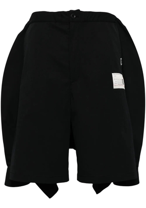 Maison MIHARA YASUHIRO deconstructed combo cotton shorts - Black