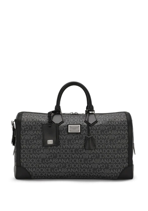 Dolce & Gabbana logo-jacquard holdall - Black