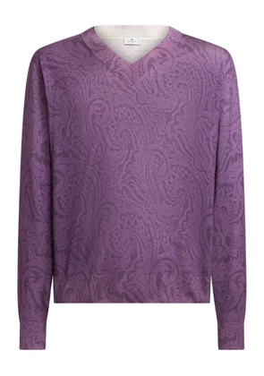 ETRO paisley-print jumper - Purple