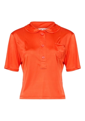 Maison Margiela satin polo shirt - Orange