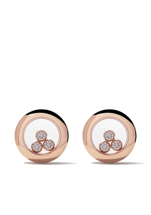 Chopard 18kt rose gold Happy Diamonds Icons ear pins - Pink