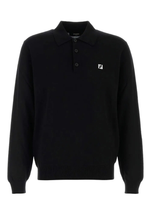 FENDI virgin wool polo shirt - Black