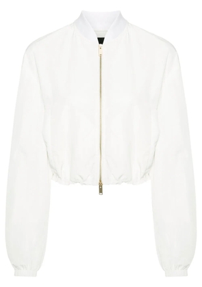 Fabiana Filippi cropped bomber jacket - White