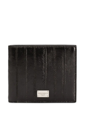 Dolce & Gabbana Eel crocodile-effect bifold wallet - Black