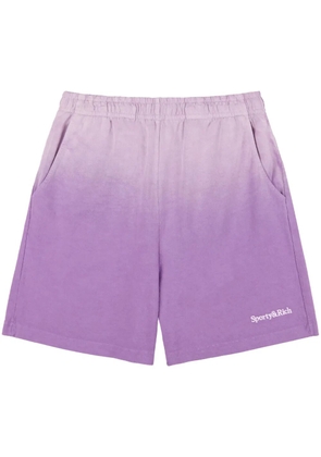 Sporty & Rich gradient-effect cotton track shorts - Purple