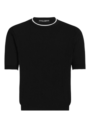 Dolce & Gabbana ribbed short-sleeve T-shirt - Black