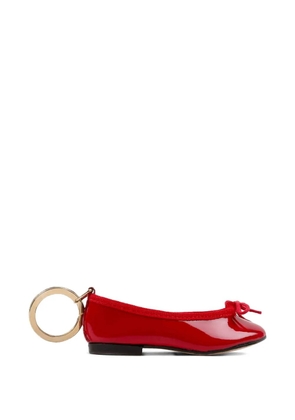 Repetto Cendrillon patent-leather bow detail keyring - Red