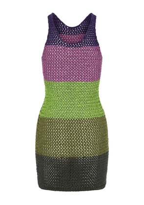 AGR striped crochet dress - Green