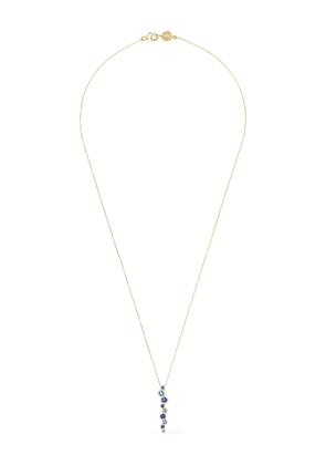 DOWER AND HALL 18kt yellow gold Cascade sapphire and aquamarine necklace