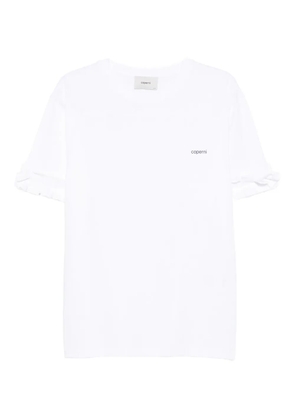 Coperni ruffle-sleeve T-shirt - White