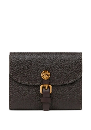 ETRO pegasus-embellished buckle wallet - Brown