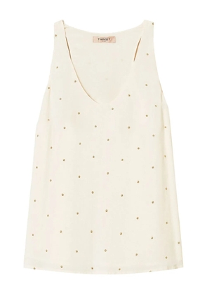 TWINSET embellished tank top - Neutrals