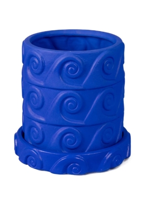 Seletti Onda swirl-patterned vase - Blue