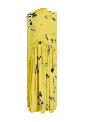 Proenza Schouler draped floral-print midi dress - 970