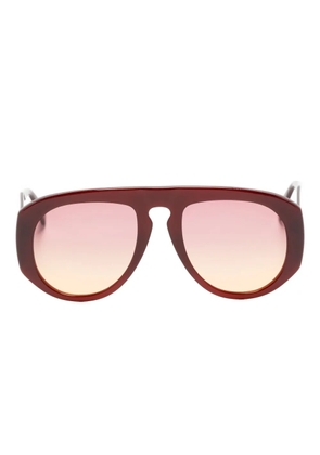 Andy Wolf gradient round-frame sunglasses - Red