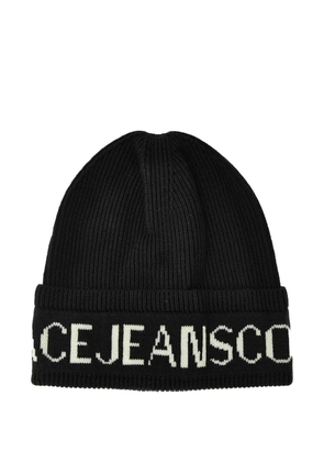 Versace Jeans Couture logo-band beanie hat - Black