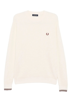 Fred Perry embroidered-logo jumper - Neutrals
