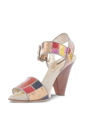 Dolce & Gabbana Pre-Owned patchwork-design sandals - Pink
