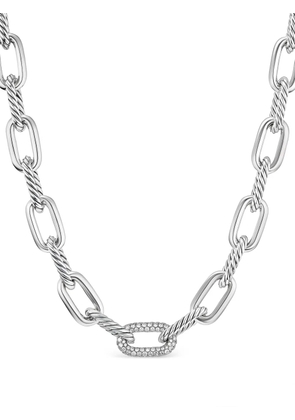 David Yurman sterling silver DY Madison diamond chain necklace (11mm)