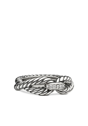 David Yurman sterling silver Cable Loop diamond band ring (7mm)