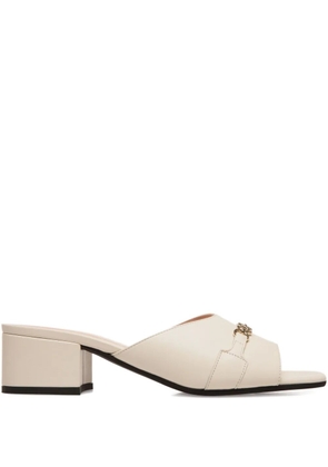 Bally chain-embellished leather sandals - White