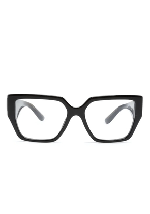 Dolce & Gabbana Eyewear logo-plaque square-frame glasses - Black