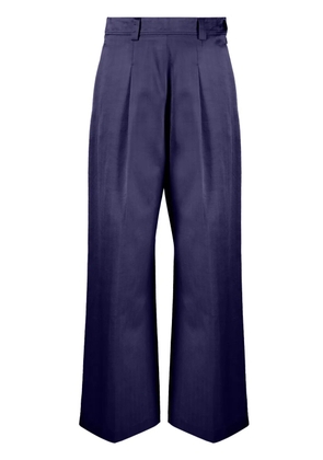 Forte Forte floral-embroidery wide-leg pants - Purple