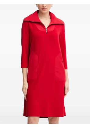 Joseph Ribkoff zip-collar pocket midi dress - Red