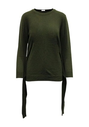 SANDRO tie-detail wool sweater - Green