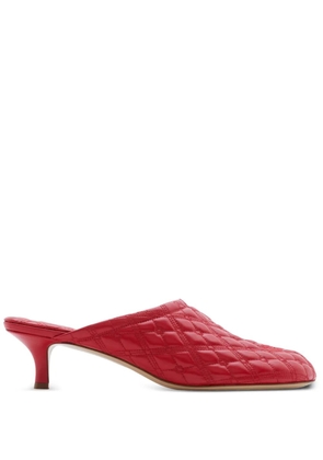 Burberry embroidered quilted mules